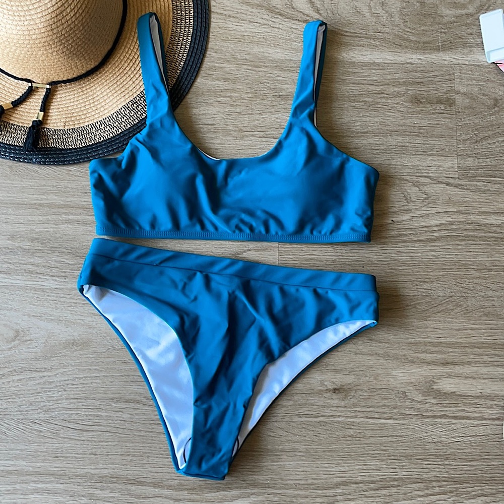 Teal Shein 2-piece Bikini